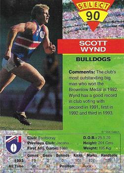 1994 Select AFL #90 Scott Wynd Back